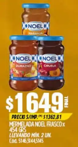 Supermercados Yaguar Noel mermelada oferta