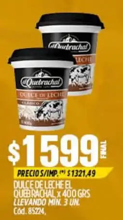 Supermercados Yaguar El quebrachal dulce de leche oferta