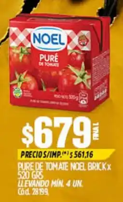 Supermercados Yaguar Noel pure de tomate oferta
