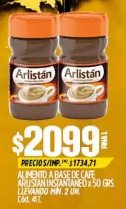 Supermercados Yaguar Arlistán alimento a base de café oferta