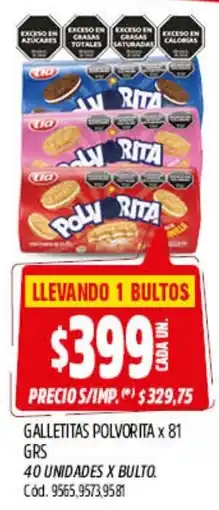 Supermercados Yaguar Poly rita galletitas polvorita oferta