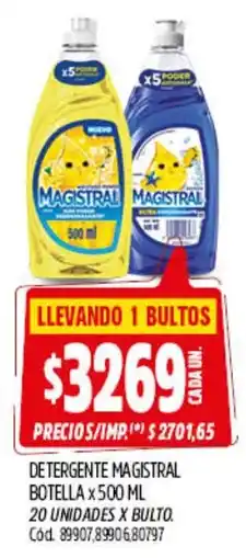 Supermercados Yaguar Magistral detergente oferta