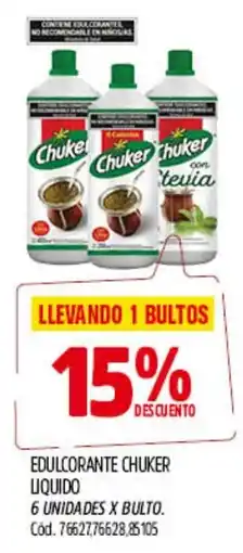 Supermercados Yaguar Chuker edulcorante liquido oferta