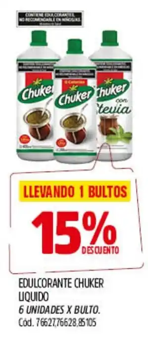 Supermercados Yaguar Chuker edulcorante liquido oferta