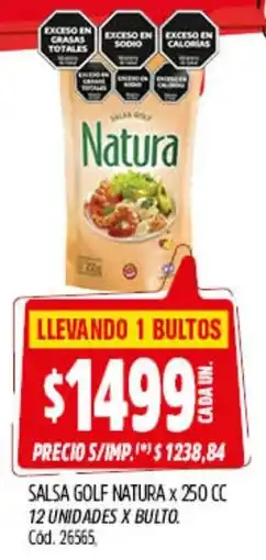 Supermercados Yaguar Salsa golf natura oferta