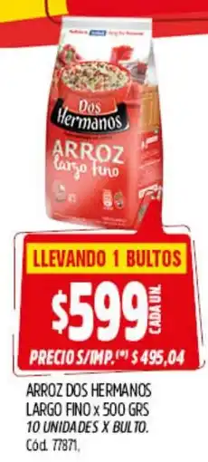 Supermercados Yaguar Dos Hermanos arroz largo fino oferta