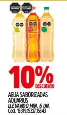 Supermercados Yaguar Aquarius agua saborizadas oferta
