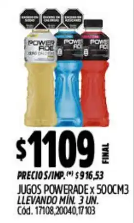 Supermercados Yaguar Powerade jugos oferta