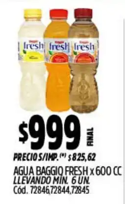 Supermercados Yaguar Agua baggio fresh oferta