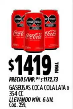 Supermercados Yaguar Coca cola gaseosas oferta