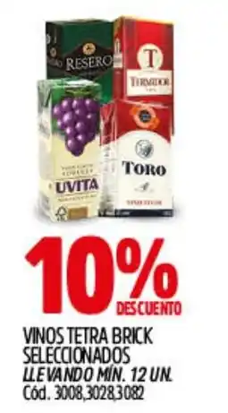 Supermercados Yaguar Vinos tetra brick seleccionados oferta