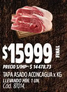 Supermercados Yaguar Tapa asado aconcagua oferta