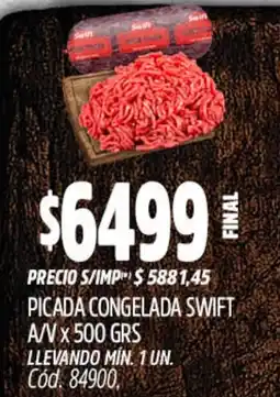 Supermercados Yaguar Swift picada congelada oferta