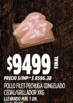 Supermercados Yaguar Pollo filet pechuga congelado oferta