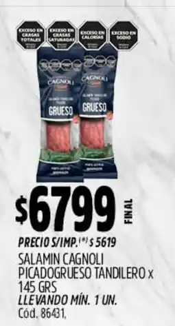 Supermercados Yaguar Cagnoli salamin picadogruoso tandilero oferta