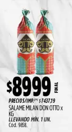 Supermercados Yaguar Don otto salame milan oferta