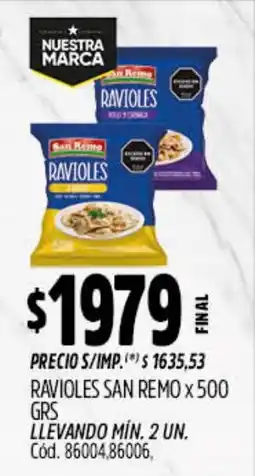 Supermercados Yaguar San remo ravioles oferta