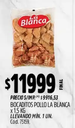 Supermercados Yaguar La blanca bocaditos pollo oferta