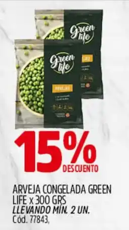 Supermercados Yaguar Green life arveja congelada oferta