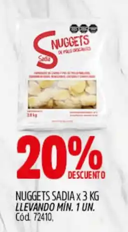 Supermercados Yaguar Sadia nuggets de pollo deshuesado oferta