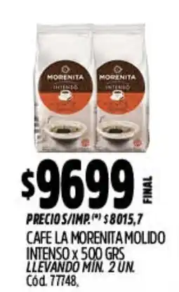 Supermercados Yaguar Cafe la morenita molido oferta
