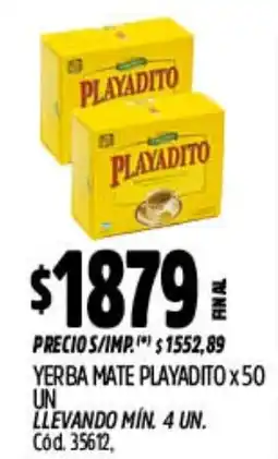 Supermercados Yaguar Playadito yerba mate oferta