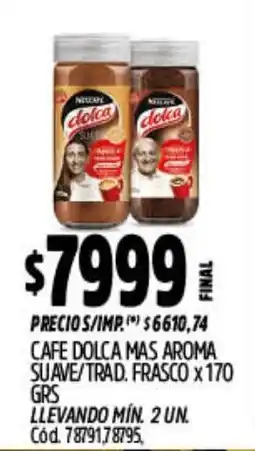 Supermercados Yaguar Nestle cafe dolca mas aroma suave/trad. oferta