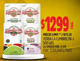 Supermercados Yaguar La cumbrecita yerba mate oferta