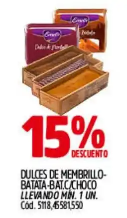 Supermercados Yaguar Enreto dulces de membrillo-batata-batc/choco oferta