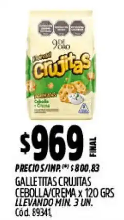 Supermercados Yaguar Crujitas galletitas cebolla/crema oferta