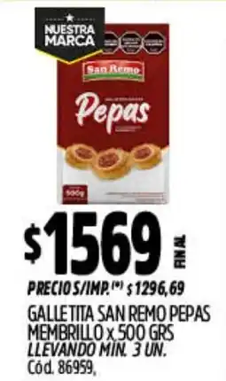 Supermercados Yaguar San remo pepas oferta