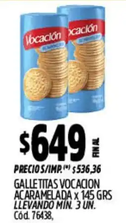 Supermercados Yaguar Vocación galletitas acaramelada oferta