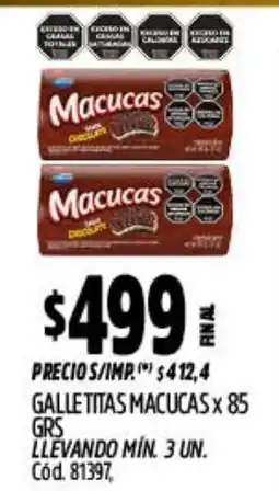Supermercados Yaguar Macucas galletitas oferta