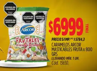 Arcor caramelos arcor masticables fruta