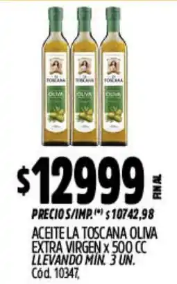 Supermercados Yaguar La toscana aceite oliva extra virgen oferta