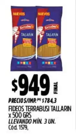 Supermercados Yaguar Terrabusi fideos tallarin oferta