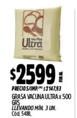 Supermercados Yaguar Noc Plus grasa vacuna ultra oferta