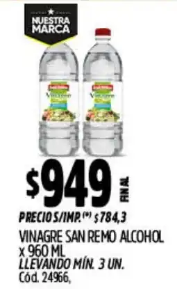 Supermercados Yaguar Vinagre san remo alcohol oferta