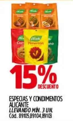 Supermercados Yaguar Especias y condimentos oferta