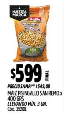 Supermercados Yaguar San remo maiz pisingallo oferta
