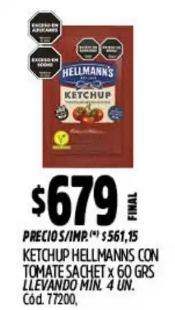Supermercados Yaguar Hellmanns ketchup oferta