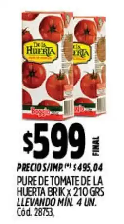 Supermercados Yaguar La huerta pure de tomate oferta