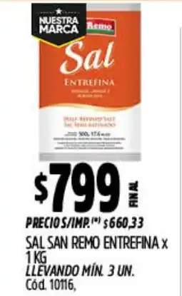 Supermercados Yaguar San remo sal san remo entrefina oferta