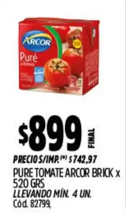 Supermercados Yaguar Arcor pure tomate brick oferta