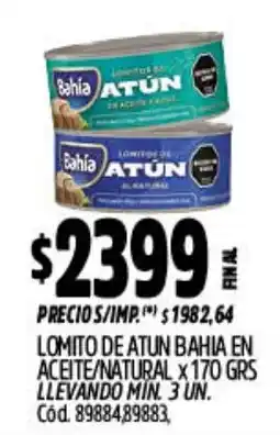 Supermercados Yaguar Bahia lomito de atun oferta