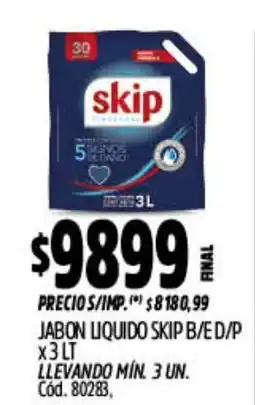 Supermercados Yaguar Skip jabon liquido b/e/d/p oferta