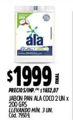 Supermercados Yaguar Ala jabon pan coco oferta