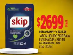 Supermercados Yaguar Skip jabon liquido baja espuma oferta