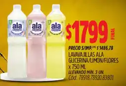 Supermercados Yaguar Ala lavavajillas glicerina/limon/flores oferta