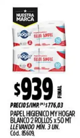 Supermercados Yaguar Hogar papel higienico my hogar blanco oferta